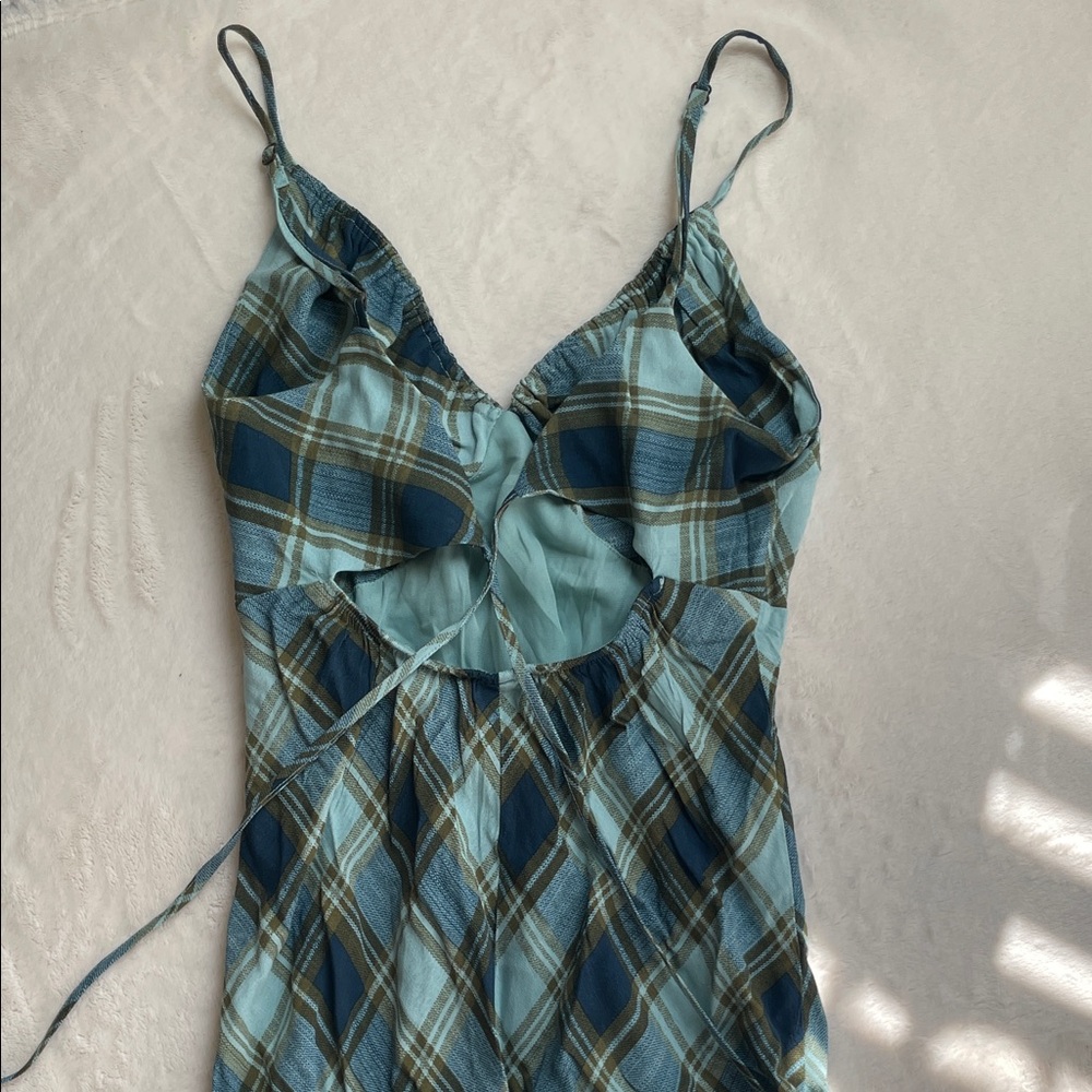 wild fable Blue Plaid Maxi Dress - Picture 3 of 4
